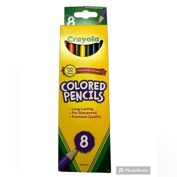 Crayola 684008 Long Barrel Colored Woodcase Pencils, 3.3 mm, 8 Assorted Colors - Picture 2 of 6